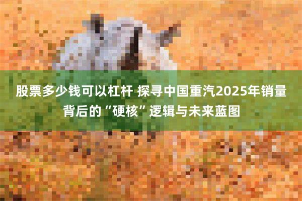 股票多少钱可以杠杆 探寻中国重汽2025年销量背后的“硬核”逻辑与未来蓝图
